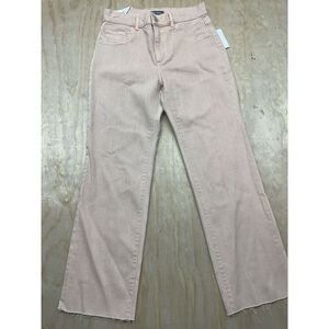 DL 1961 Jeans Patti Straight High Rise Vintage Ankle 27 Pastel Bellini Raw 13127